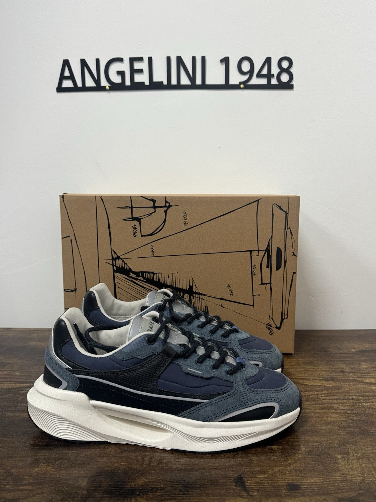 D.a.t.e. Vela  Sneaker Pelle Suede  Blu  Casual Uomo 41