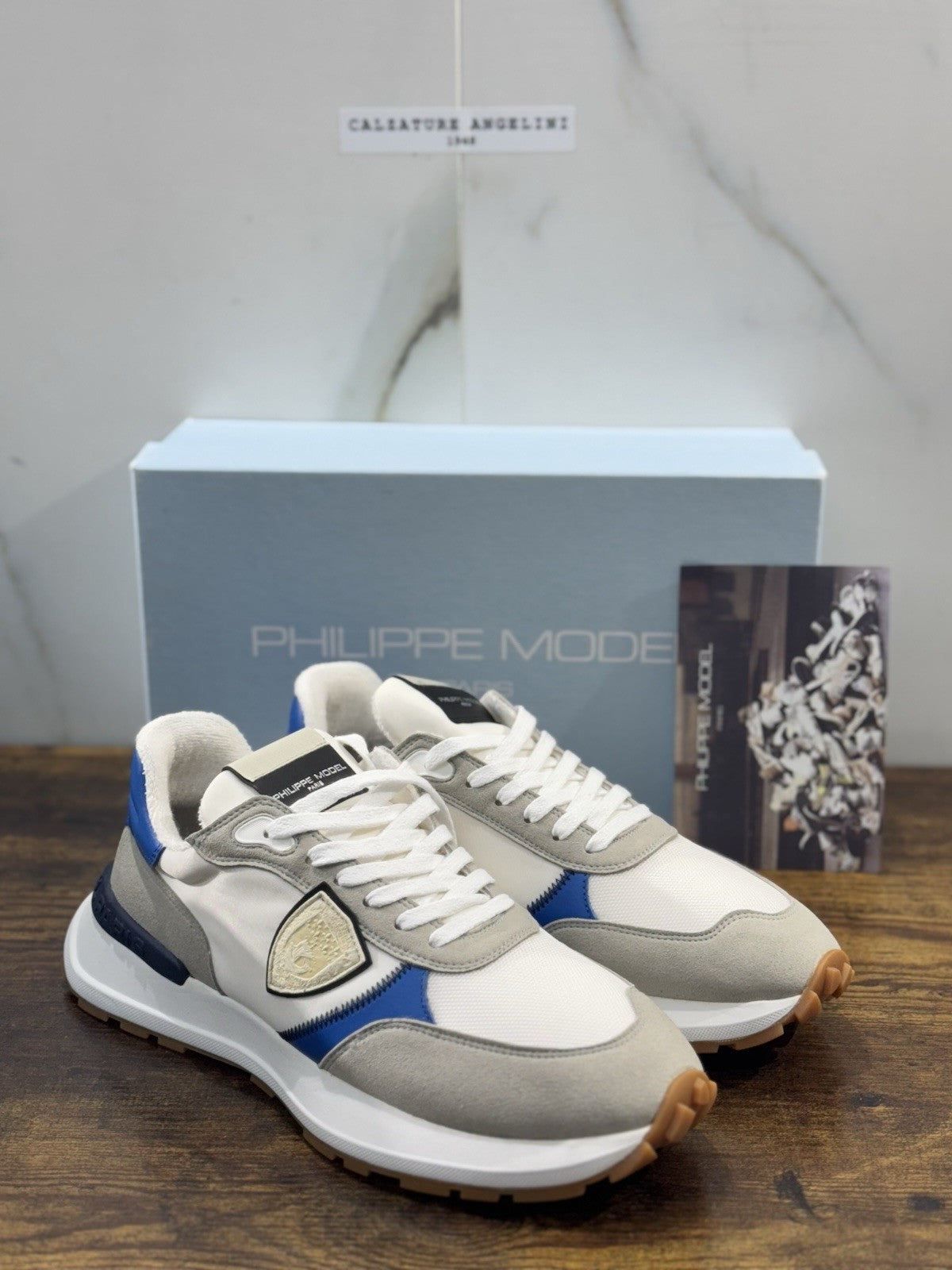 Philippe Model Sneaker Uomo Antibes Suede Grey Blu   41