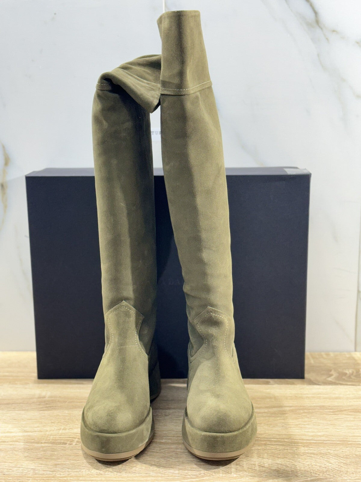 Paloma Barcelo’ Stivale Donna  Roy    Donna Suede Crosta Olive  Zeppa  37