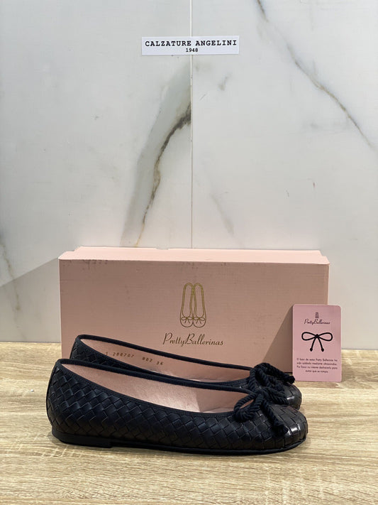 Pretty Ballerinas Scarpa Donna Rosario Pelle Nero Ballerina Donna 36