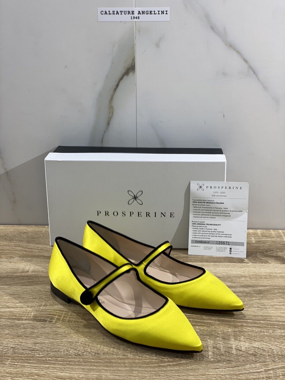 Prosperine Donna  Ballerina Lavorazione Sacchetto Raso Giallo 40