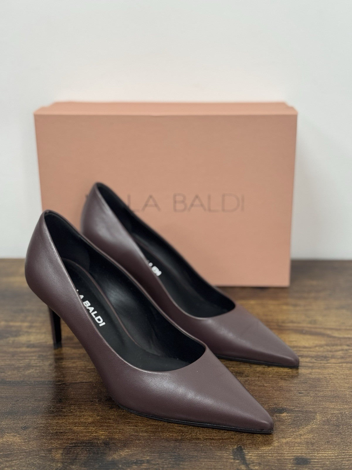 Lella Baldi Décolleté Pelle Tan  Con Tacco Casual Donna 40