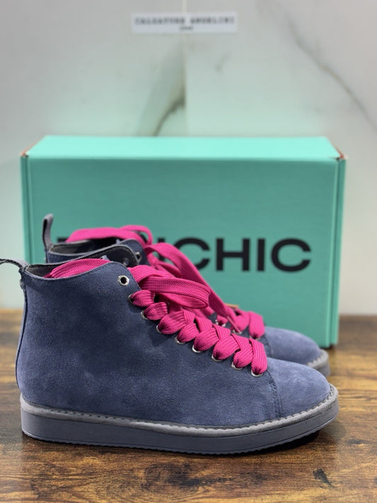 Panchic P01 Ankle Boot Donna  Suede Blu  Causal Boot  Panchic 39