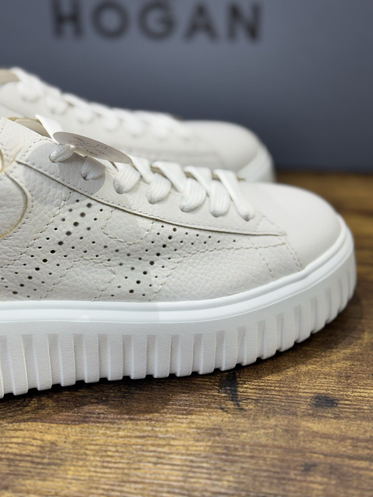 Hogan H Stripes Sneaker Pelle White Forata   Memory Foam Scarpa Hogan Donna 36