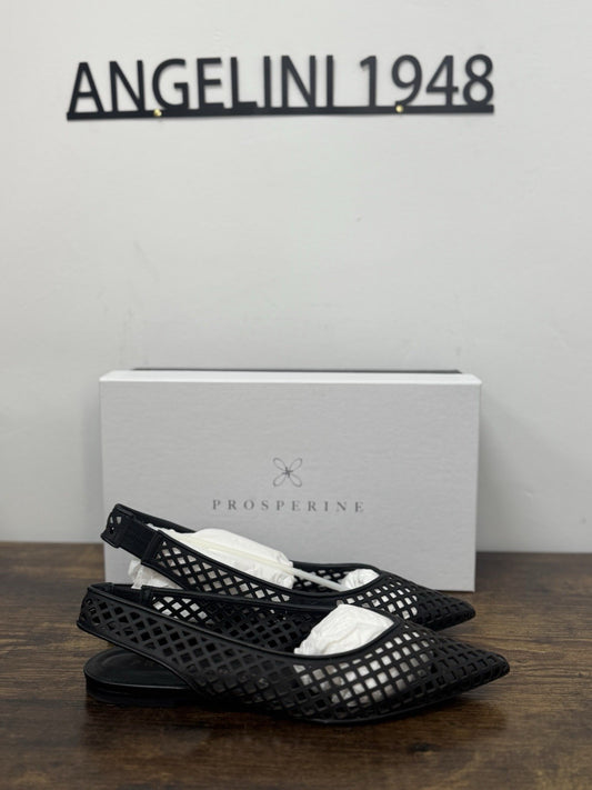 Prosperine Sling Back  Pelle Nappa Traforata   Nero  Casual Scarpa Donna 40