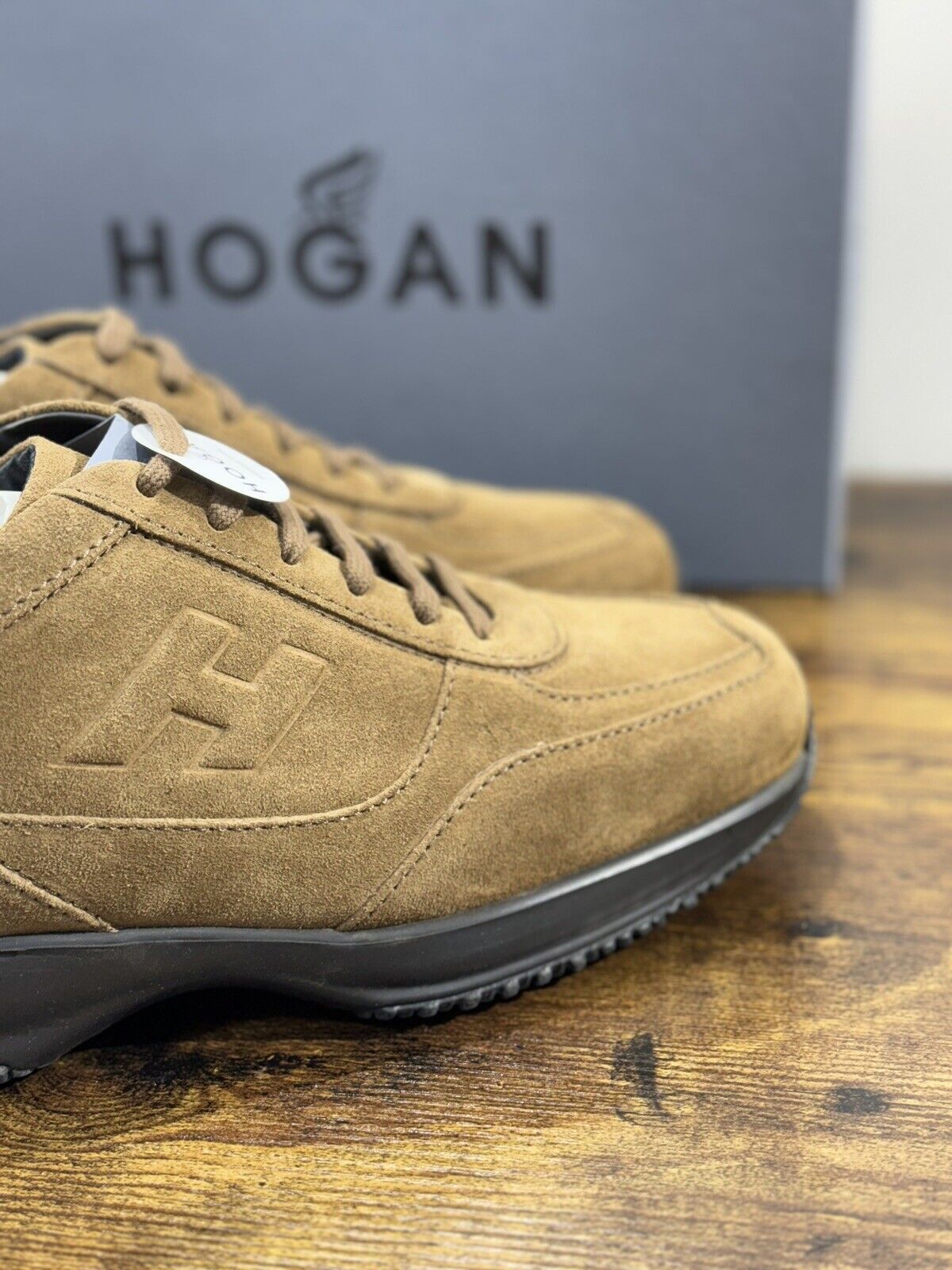 Hogan Interactive uomo suede Castoro    luxury casual hogan shoes 41.5