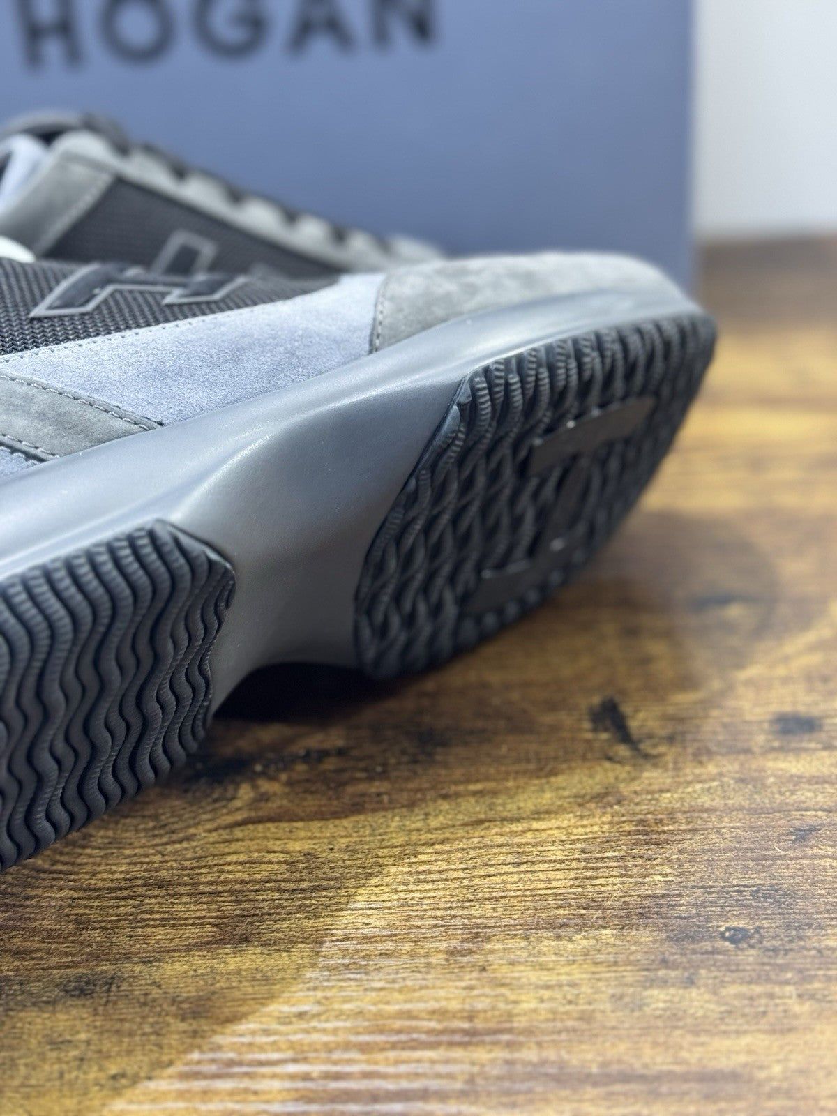Hogan Interactive Suede Grey Blu Casual Uomo Hogan 43