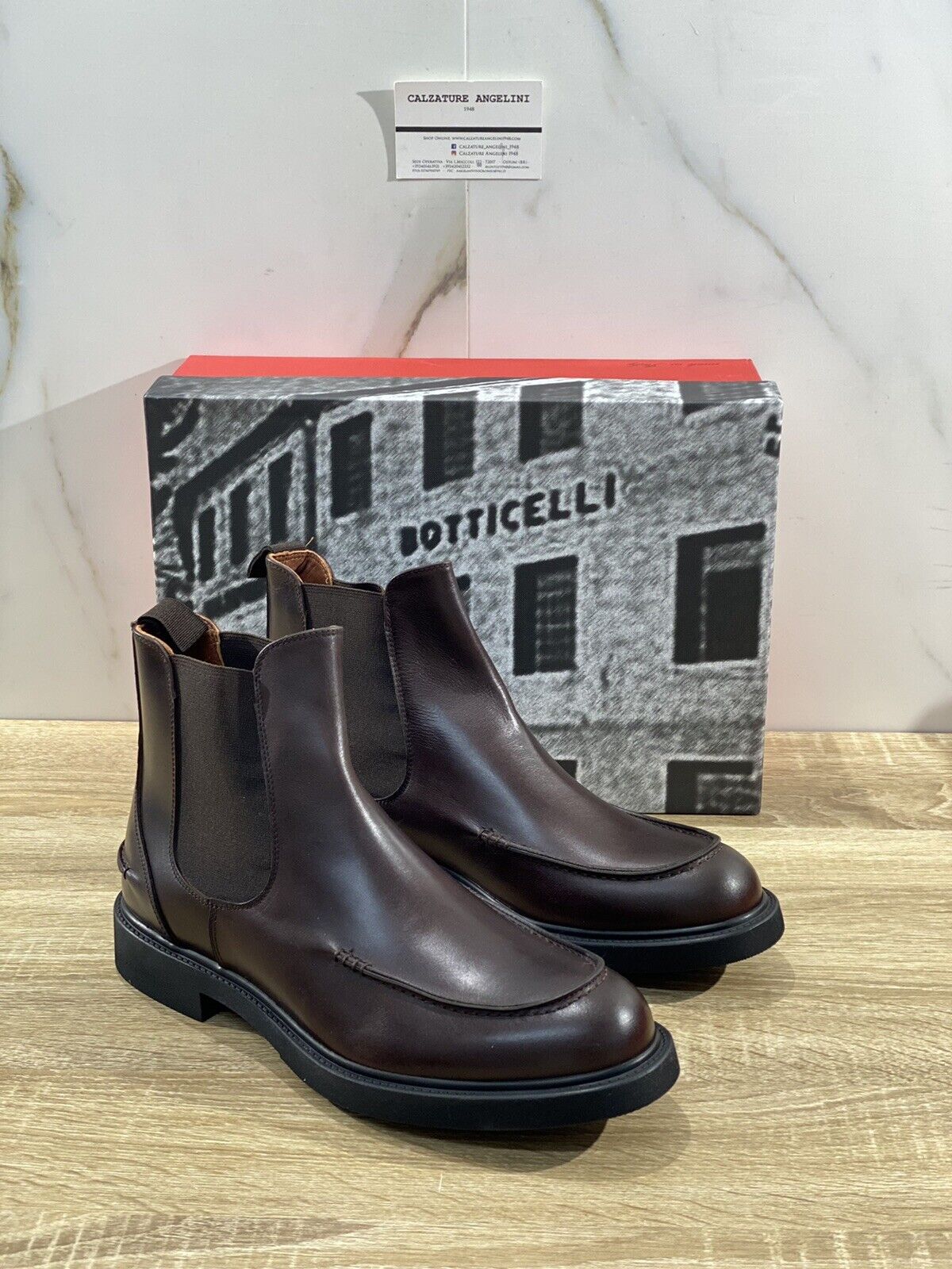 Botticelli Scarpa uomo beatle in pelle marrone luxury men boot botticelli 44