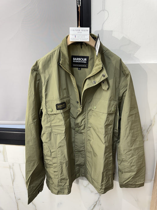 Barbour International Merton Showerproof Jacket Bleached Olive Uomo XL