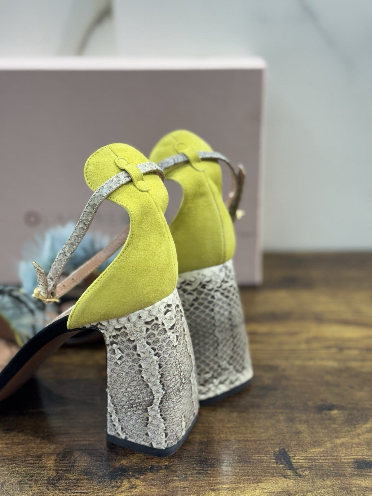 L’autrechose Sandalo  Suede  Nero Lemon Piume Casual Donna 40