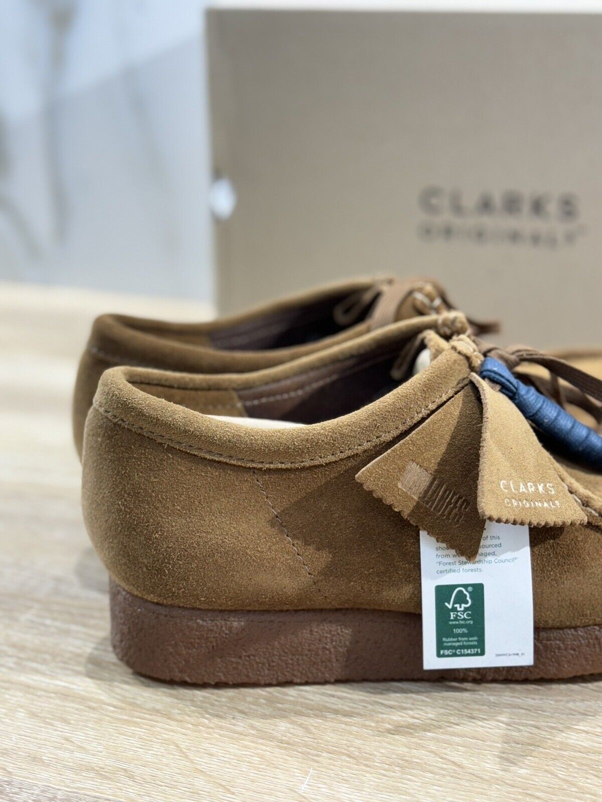 Clarks Wallabee Cup Scarpa Uomo Suede Cola   Icon Clarks Men Shoes 44