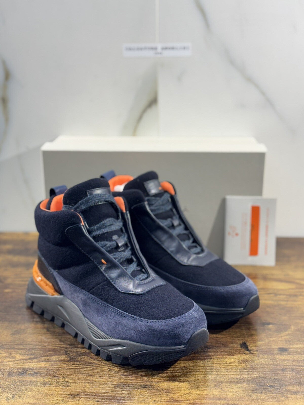 Santoni Sneaker Uomo  Innova Pelle Blu Casual Boot Innova Santoni 41
