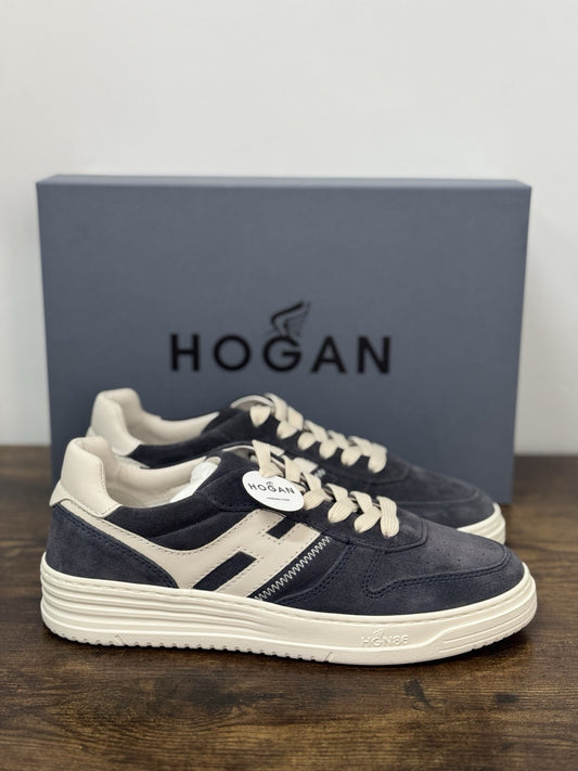 Hogan H630 Sneaker Pelle Suede Blu  Memory Foam Scarpa Hogan Uomo 41.5