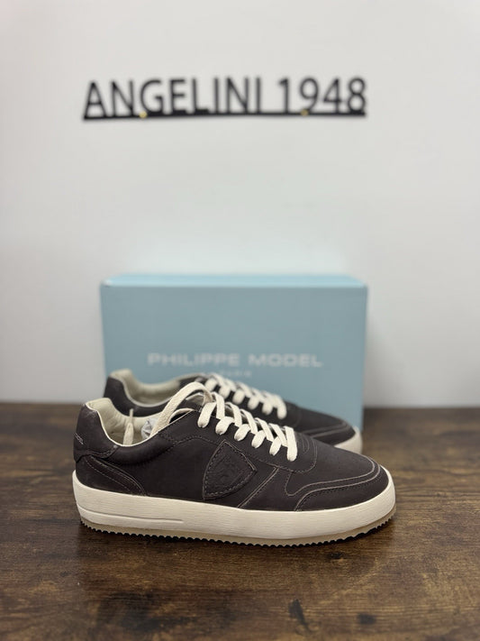 Philippe Model Nice Low Sneaker Pelle Brown  Casual Uomo 41