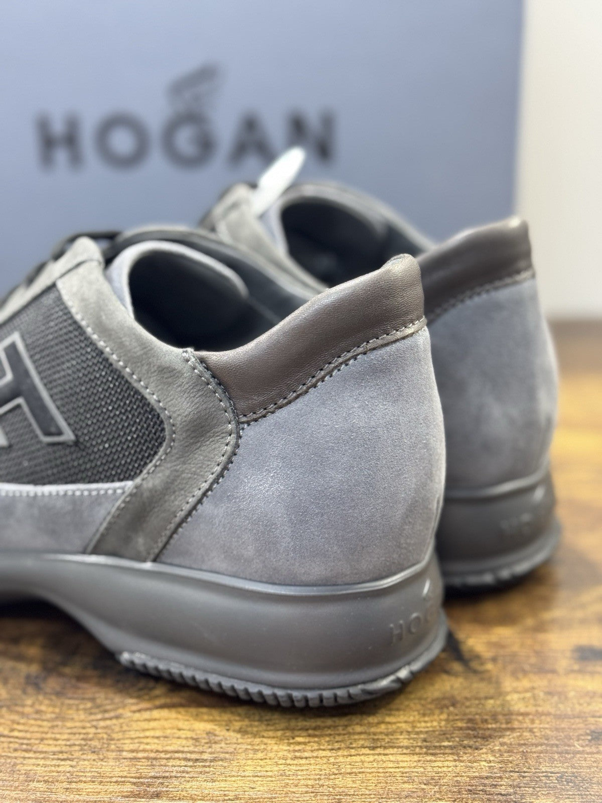 Hogan Interactive Suede Grey Blu Casual Uomo Hogan 43