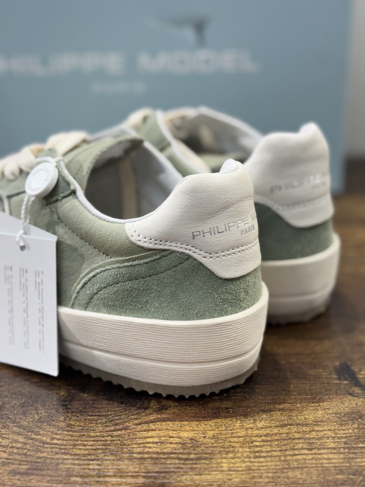 Philippe Model Nice Low Men Sneaker Uomo Pelle Verde 41