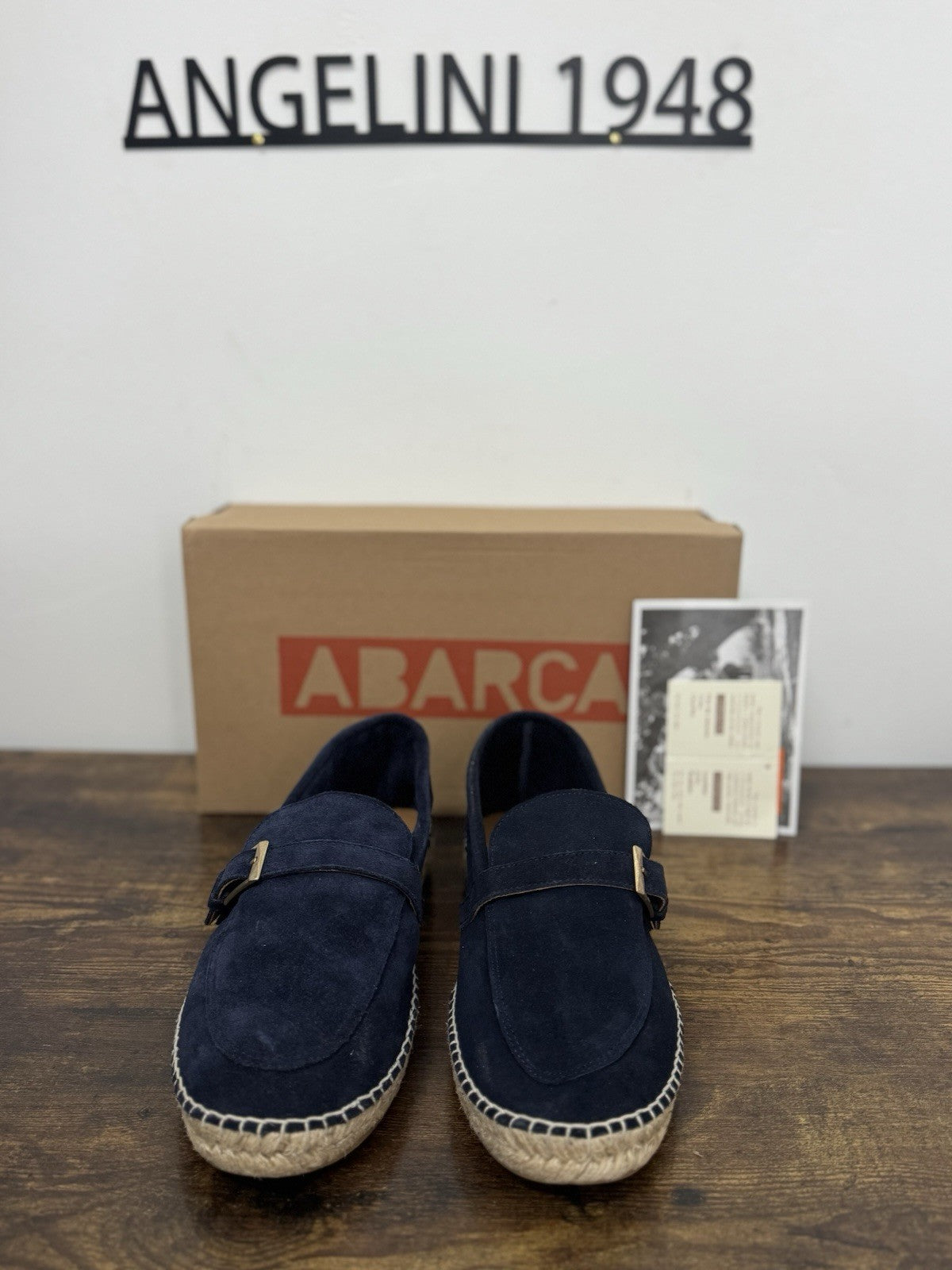 Abarca Espadrilles Suede Blu  Mocassino Casual Uomo 42