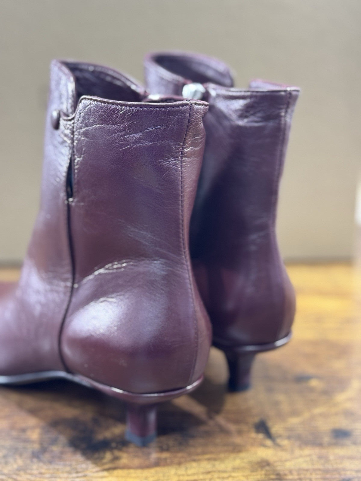 Pomme D’or Stivaletto   Pelle Bordo’     Casual Luxury Boot  Donna 41