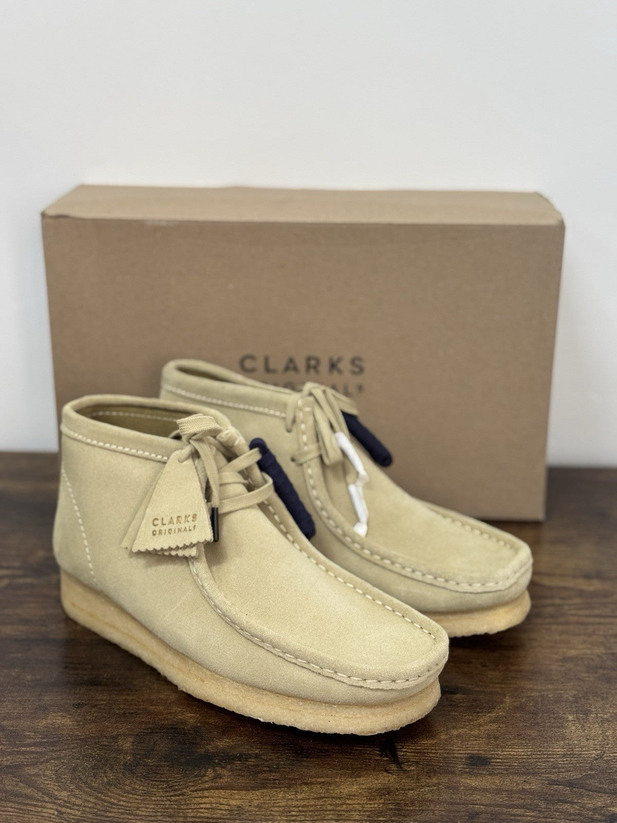 Clarks Wallabee Boot  Icon Suede Paple   Casual Uomo 44