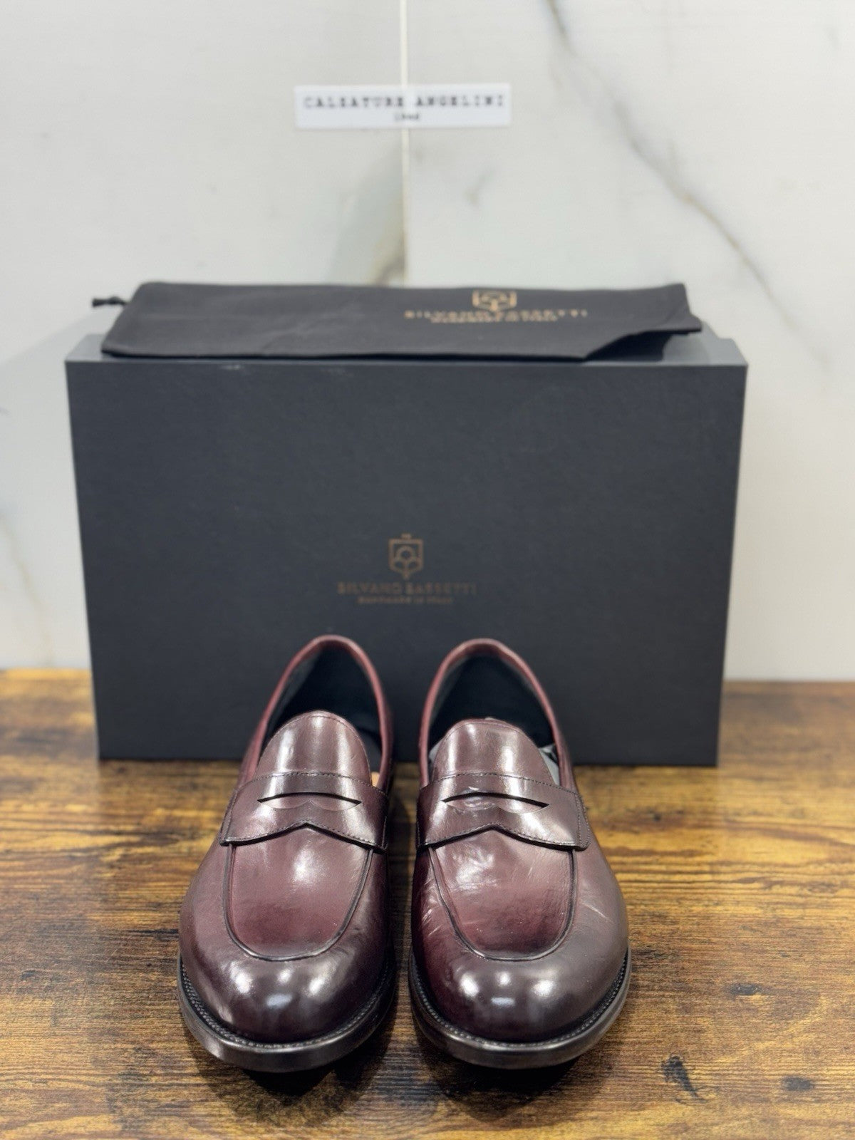Silvano Sassetti Mocassino  Pelle Bordo’  Luxury Handmade Donna 40