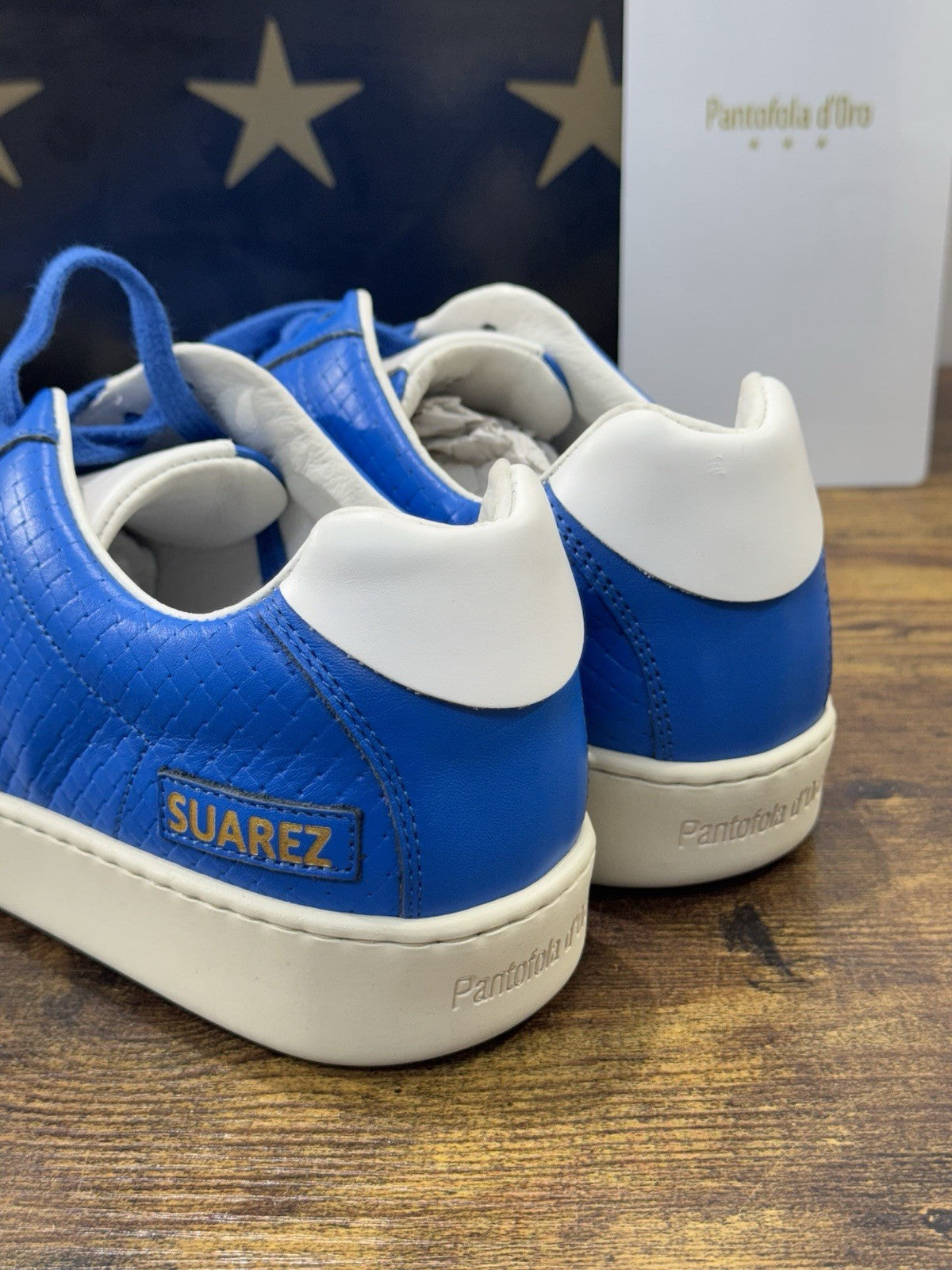 Pantofola D’oro Sneaker  Suarez   Pelle Blu Casual Scarpa  Uomo 39
