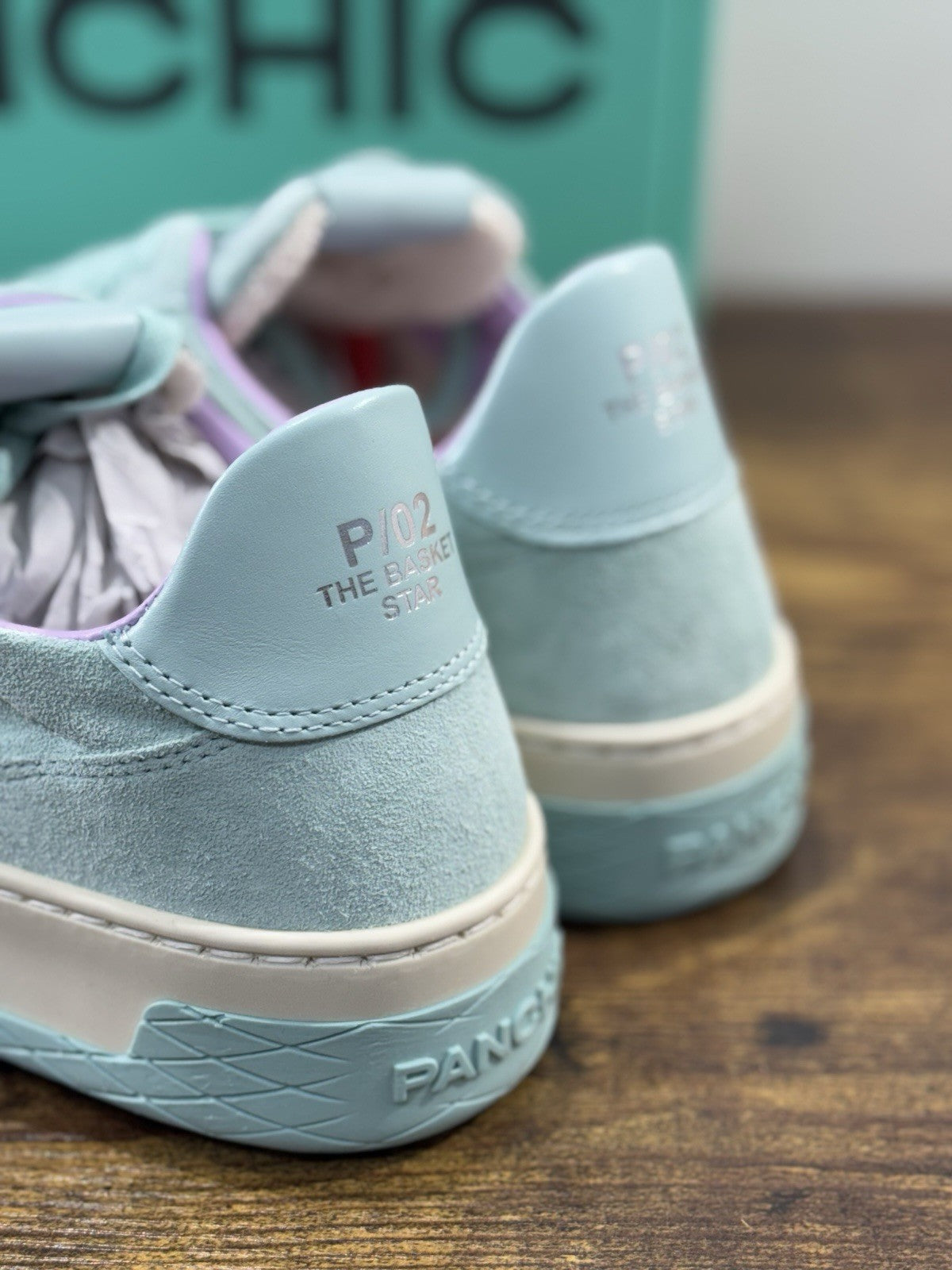 Panchic Lace Up Sneaker  Donna  Suede Aqua Causal Shoes   Panchic 41