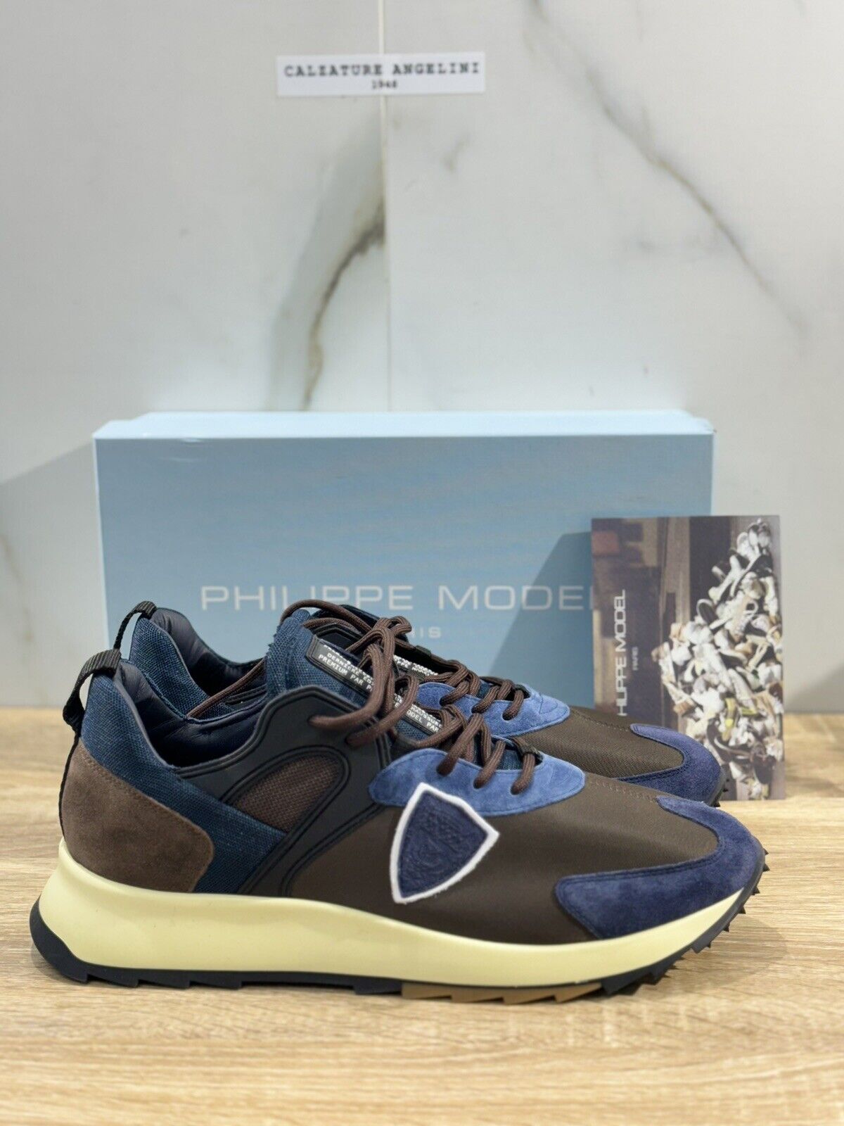 Philippe Model Royale  Mondial Sneaker Uomo Suede Blu Marrone 43