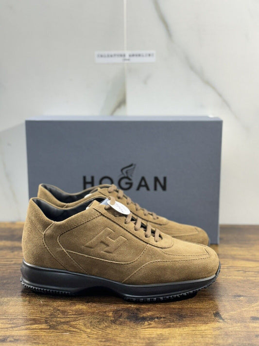 Hogan Interactive uomo suede Castoro    luxury casual hogan shoes 42