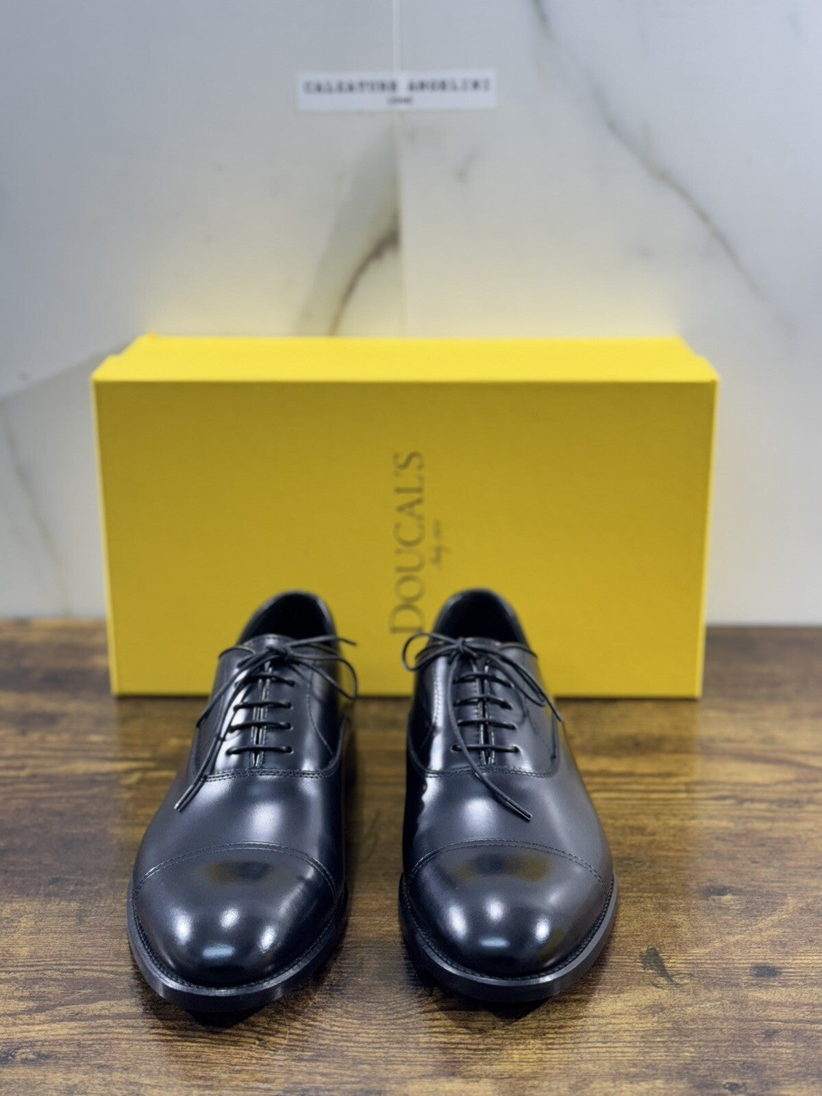 Doucal’s Scarpa Uomo Derby Oxford Pelle Nero Luxury Men Doucal’s Shoes 39