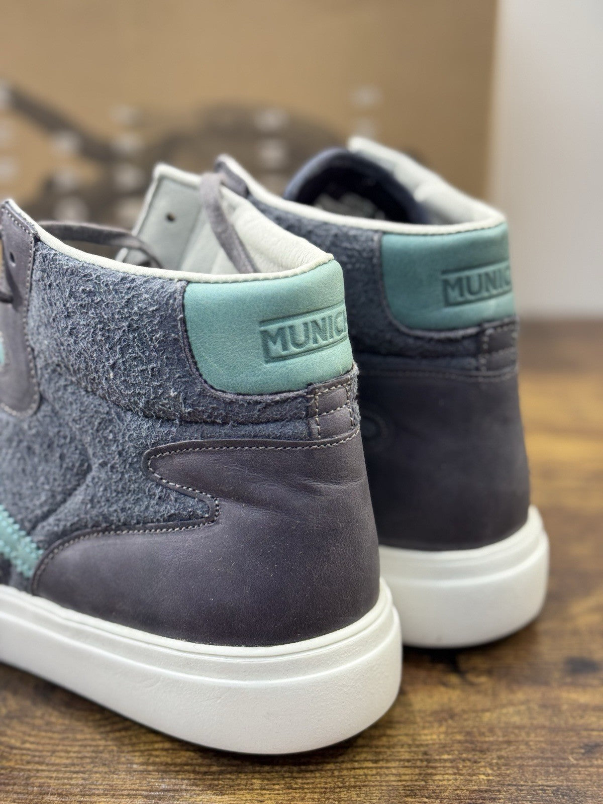 Munich Sneaker Suede Grey High Top Sneaker Extra Light Casual Uomo 43
