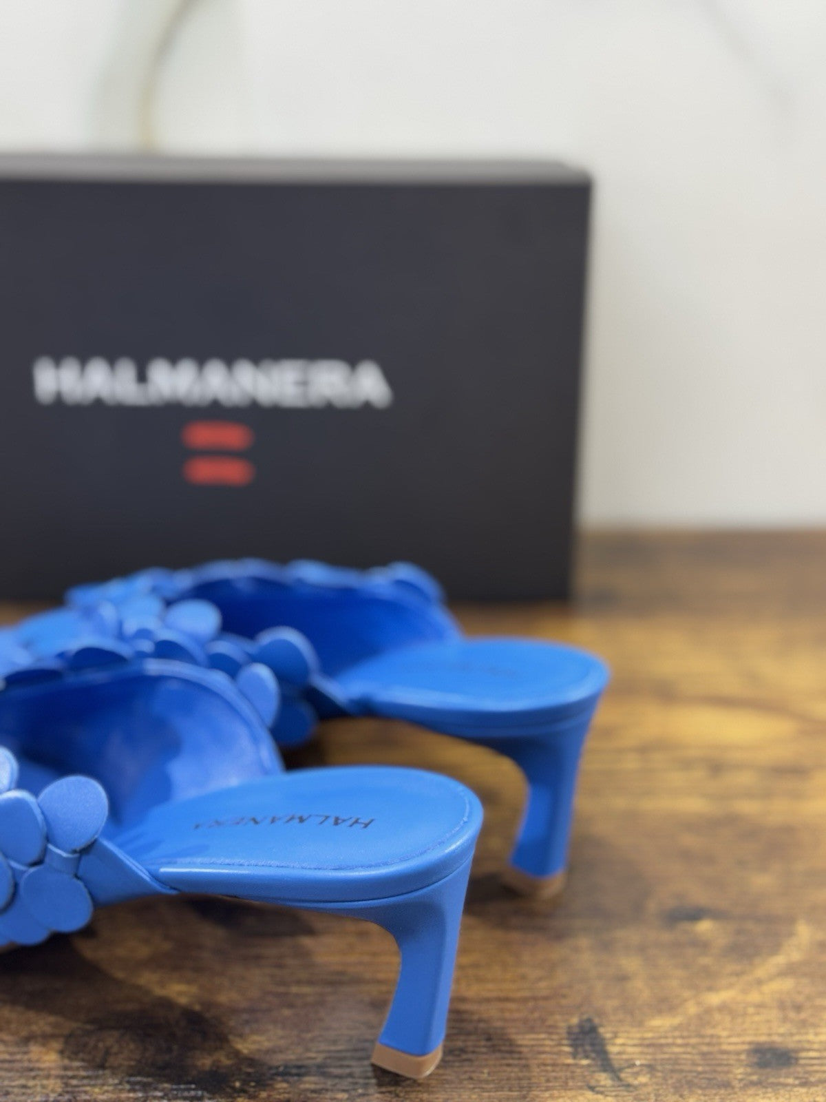 HALMANERA Sandalo      Pelle Blu Atollo   Luxury Made In Italy Donna 41