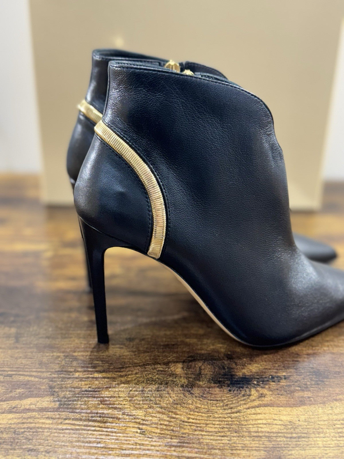 Ninalilou Stivaletto Donna Pelle Nero Con Tacco Luxury Boot 40