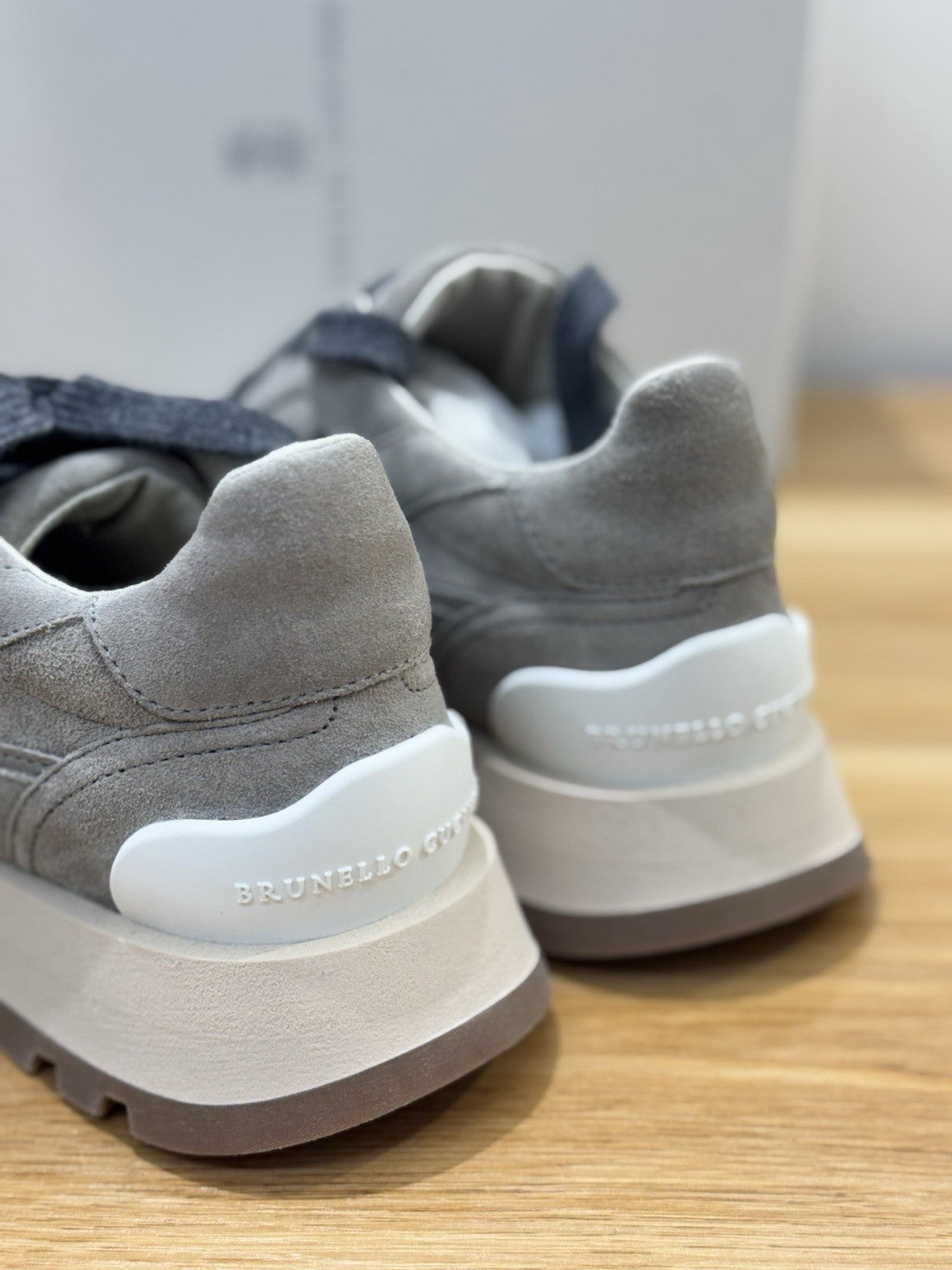 Brunello Cucinelli Sneaker  Suede Grey  Beige Luxury Cucinelli Scarpa Donna 36