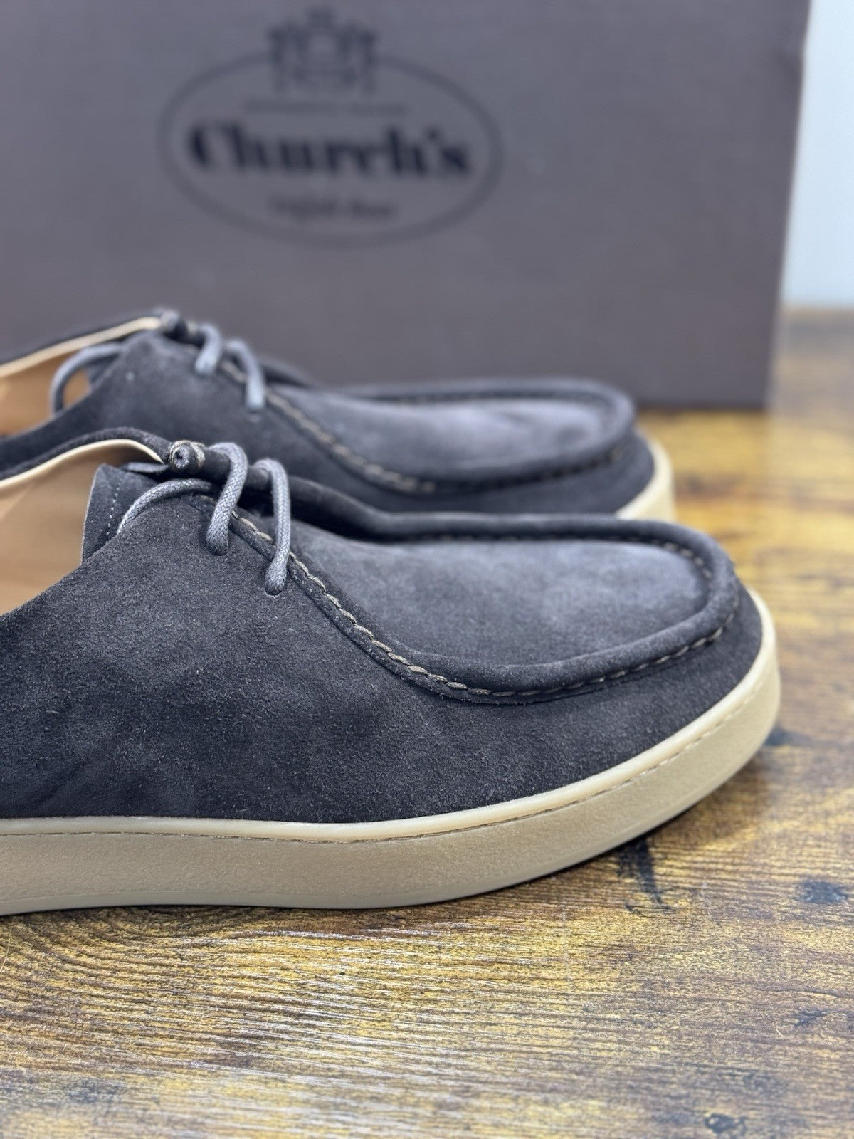 Church’s Scarpa Stringata In Suede Ebony Nocton Luxury Uomo 42