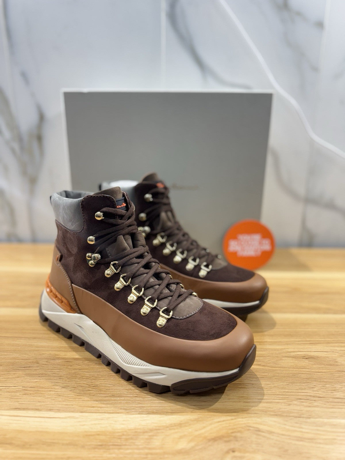 Santoni Stivaletto Innova Pedula Montagna Luxury Santoni Mountain Boot Uomo 43.5
