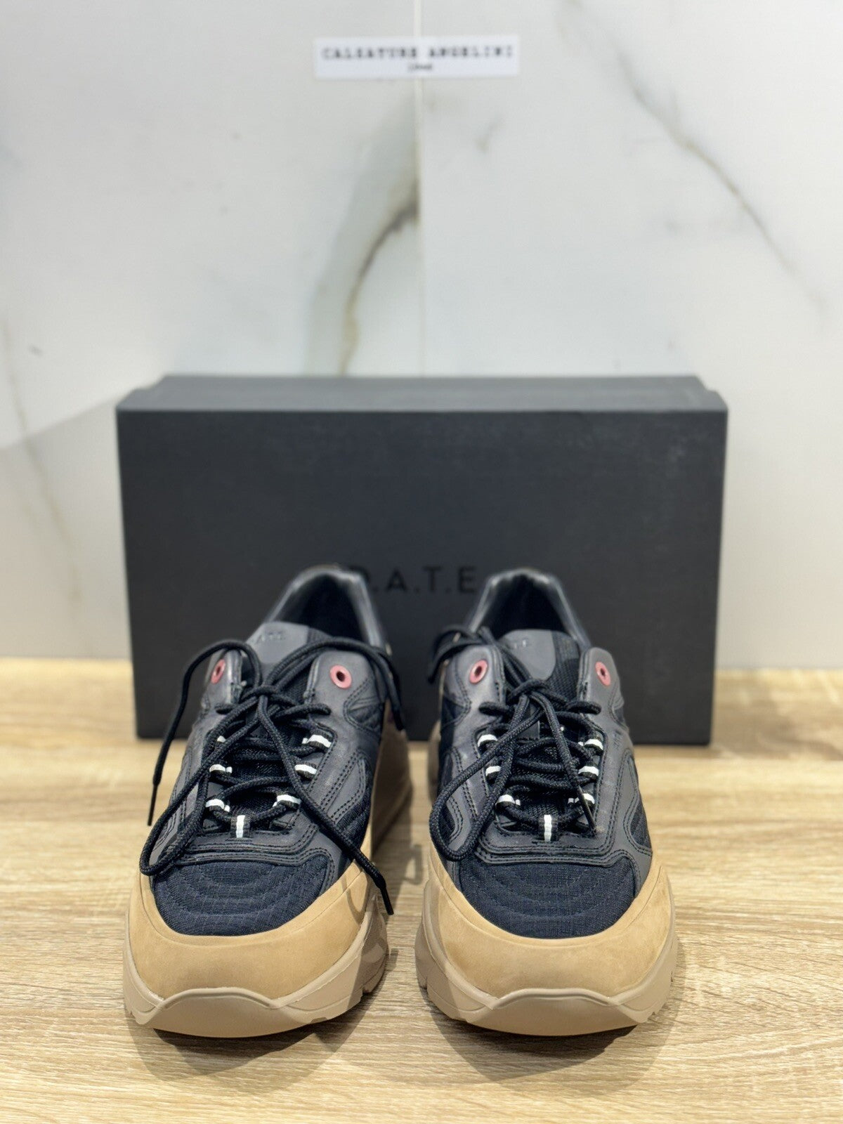 D.A.T.E Fuga Method  Nero Beige    Uomo  sneaker Pelle    Casual Shoes 44