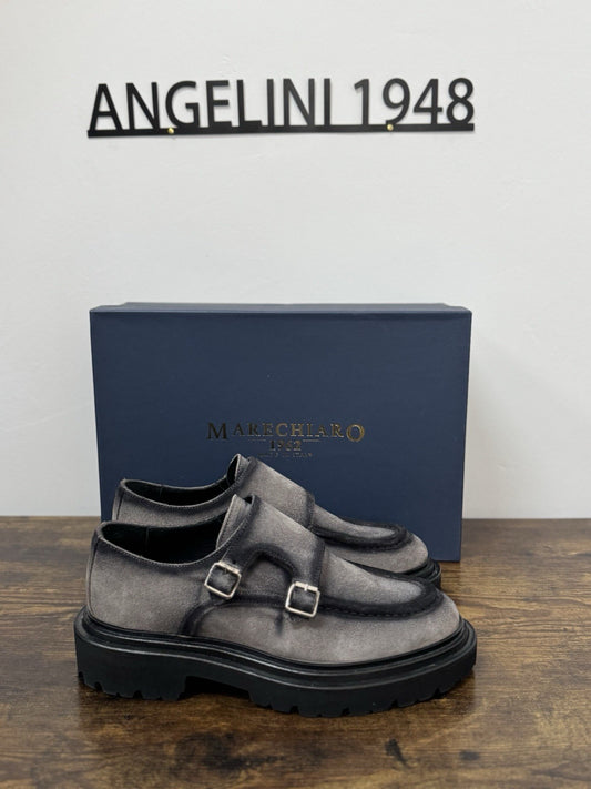 Marechiaro 1962  Mocassino Suede Pelle Grey   Made In Italy Extra light Uomo 41