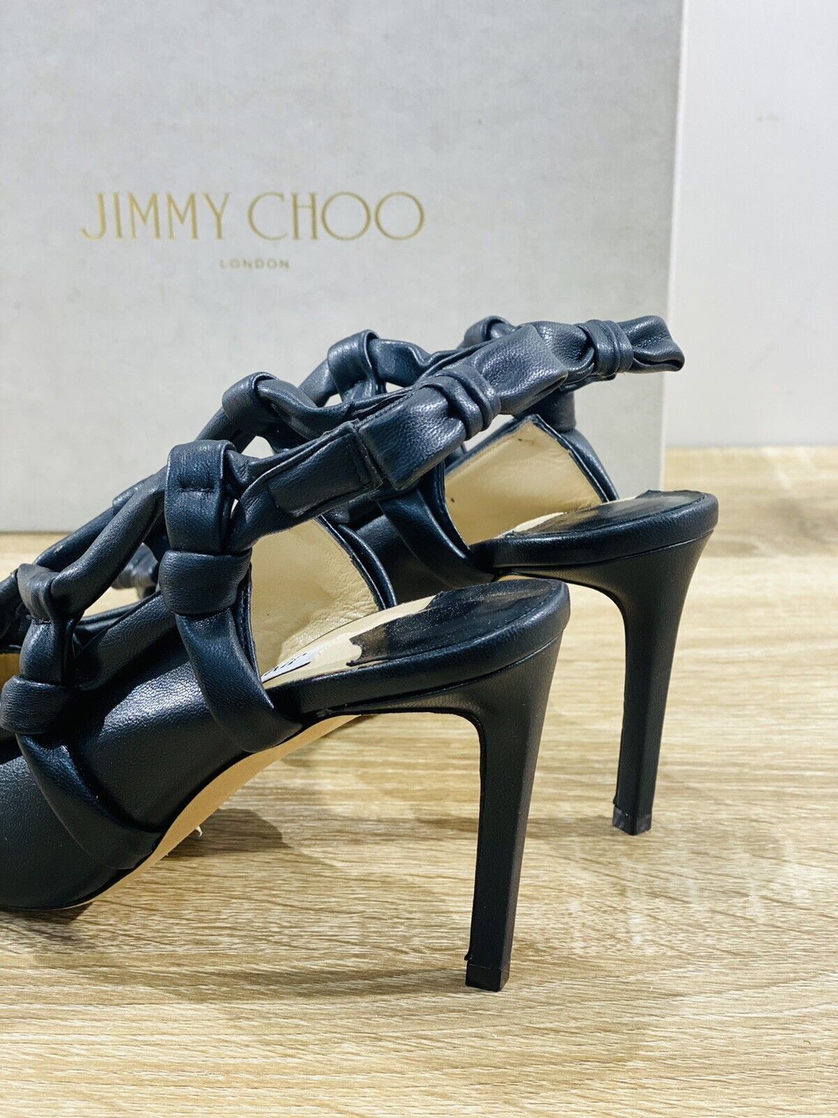 Jimmy choo sandalo donna in pelle nera luxury woman jimmy choo sandal 37