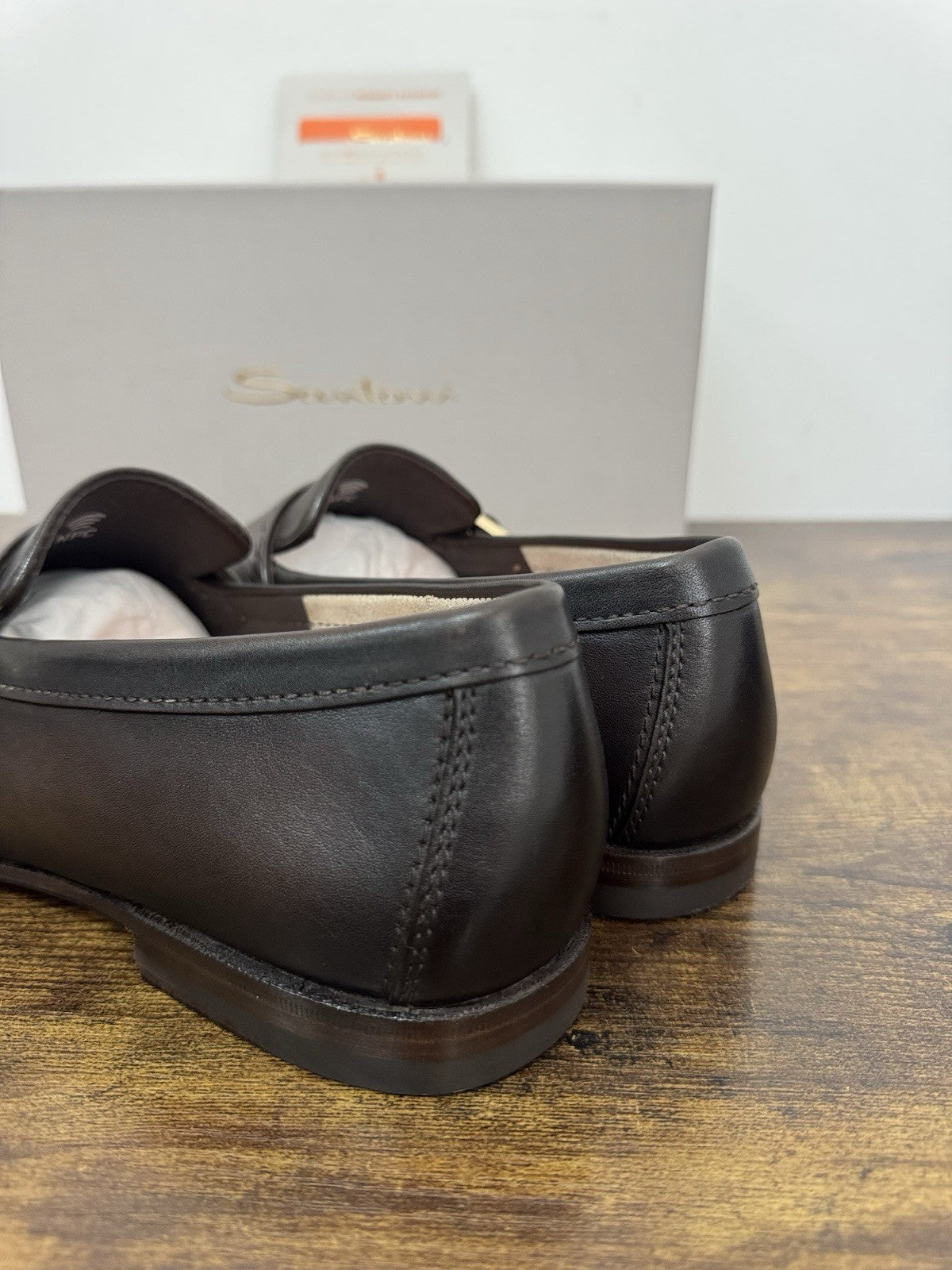 Santoni Double Buckle Goodyear Pelle Marrone  Luxury Scarpa Santoni Uomo 43