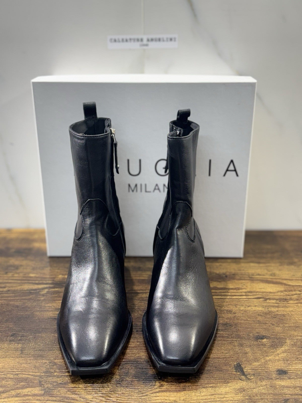 Bruglia Milano Chelsea Boot Nero Pelle  Top Quality Scarpe Donna 40
