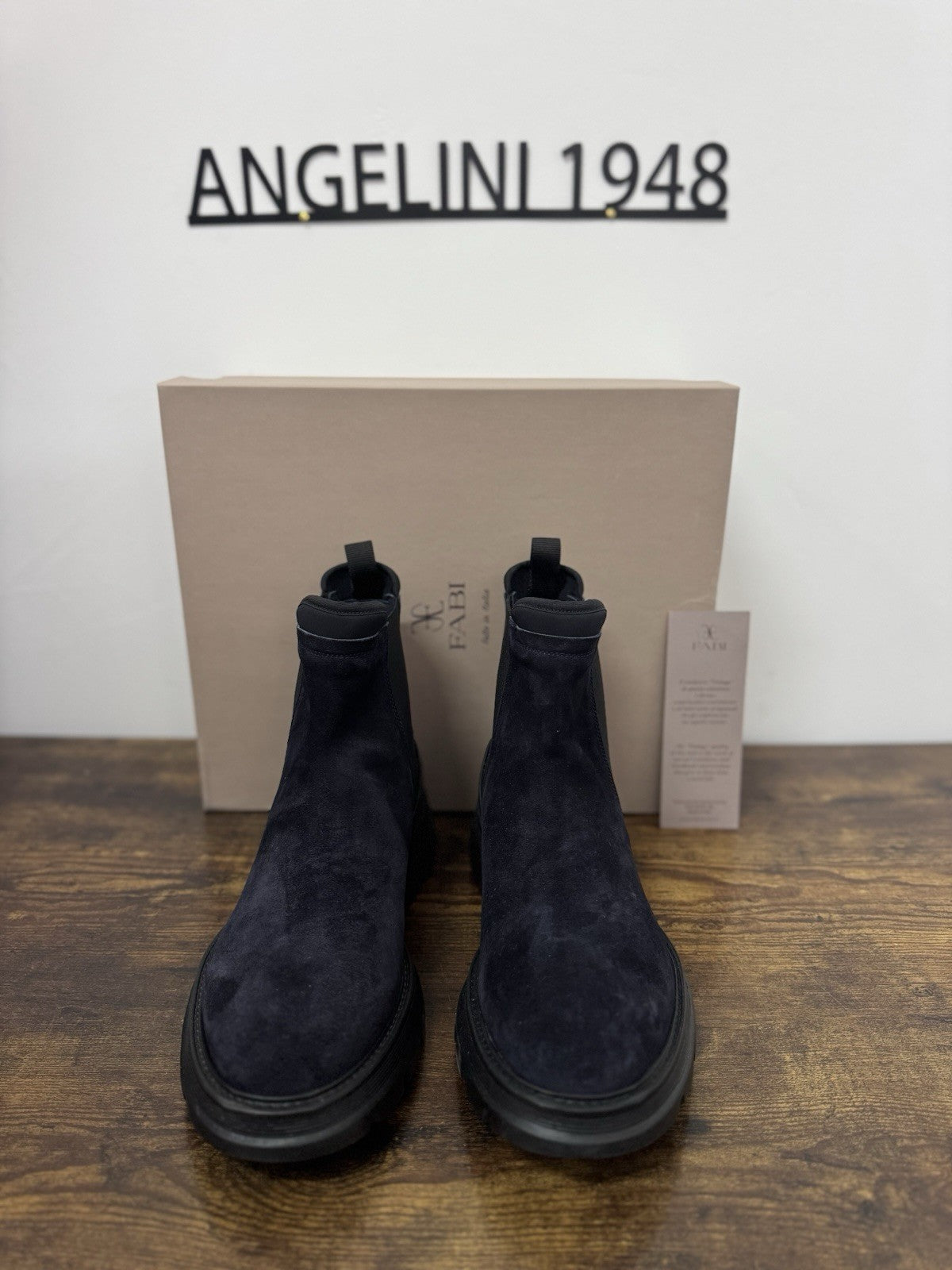 Fabi Chelsea Boot Suede Blu  Extra Light Casual Fabi Uomo 41.5