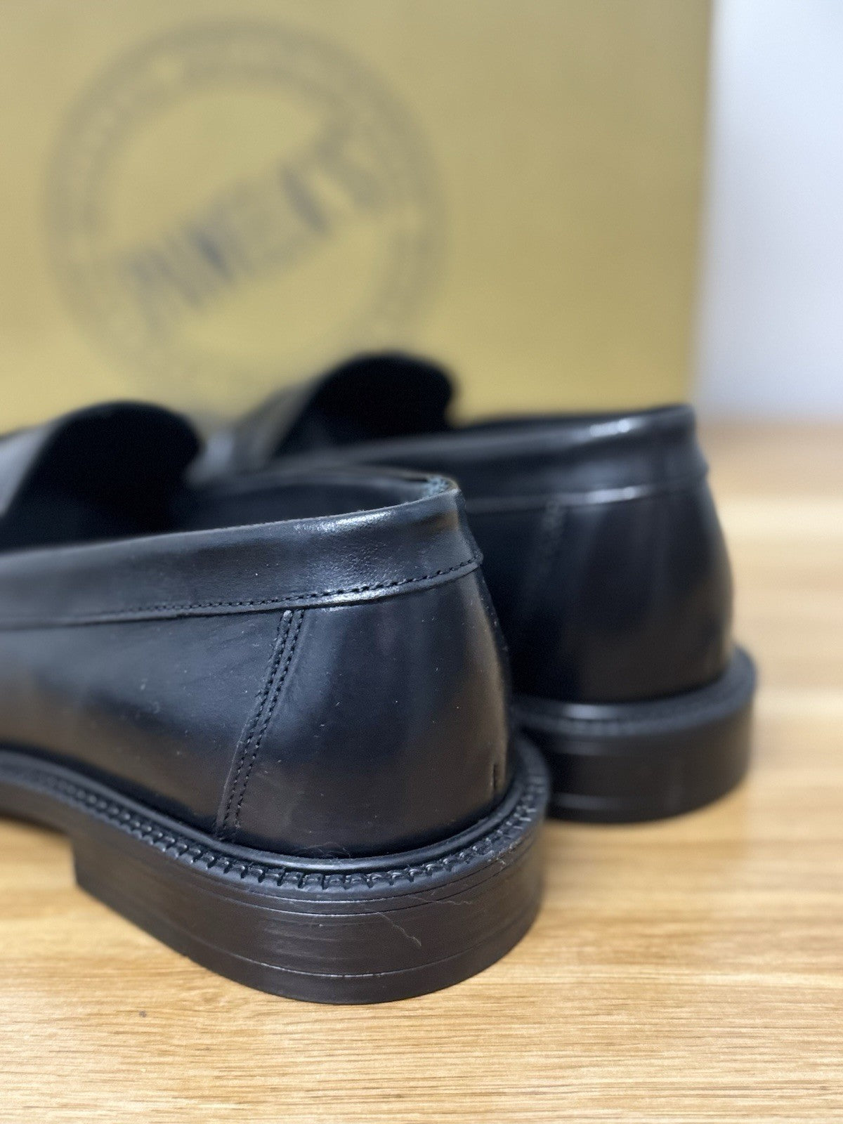 Pawelk’s Mocassino    Pelle Nero       Hand   Made  In Italy   Uomo 39