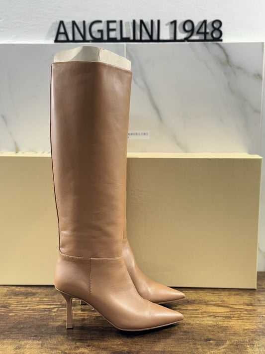 Ninalilou Stivale Donna Pelle Cuoio Con Tacco Luxury Woman Boot 36