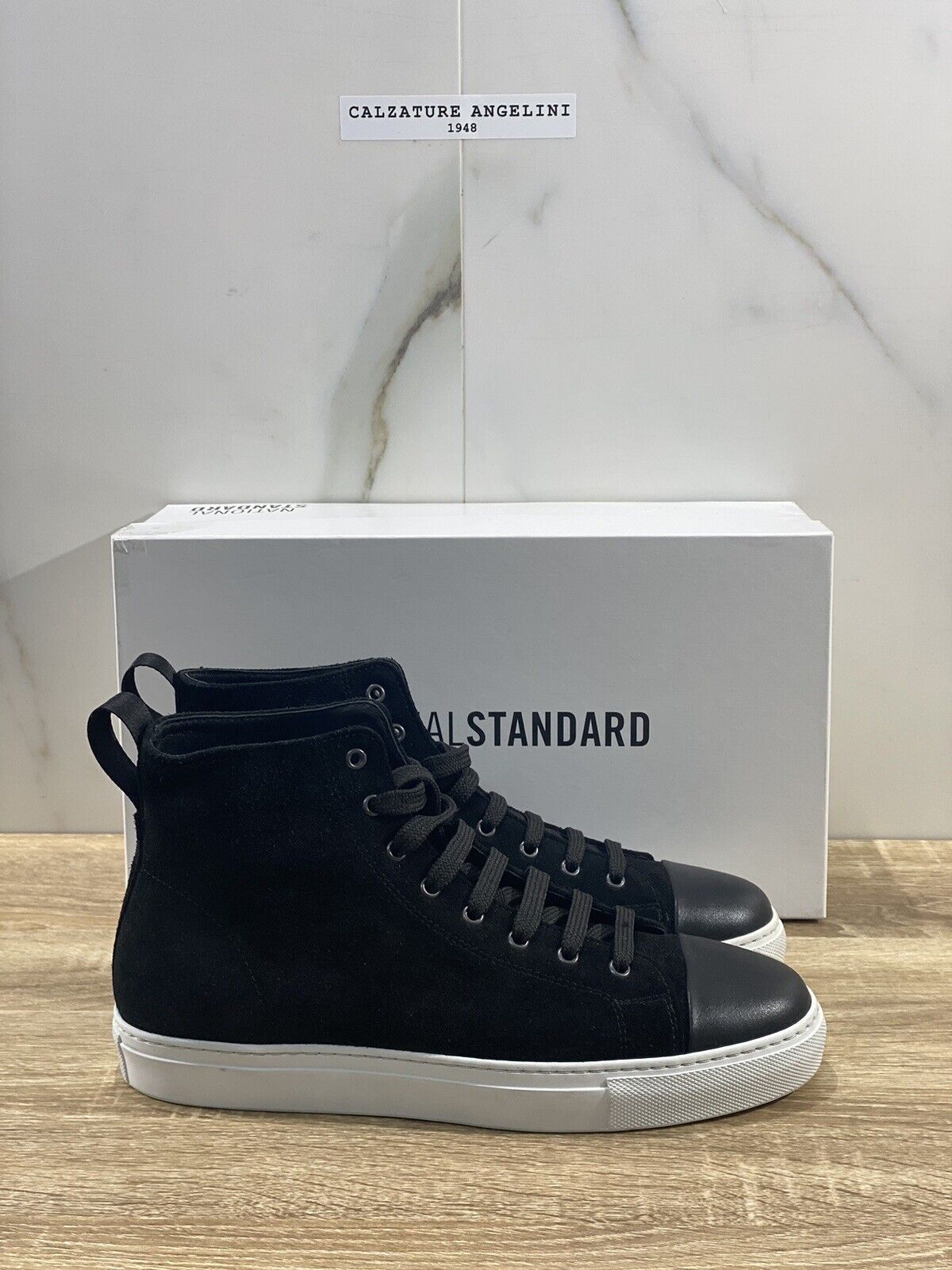 National Standard Sneaker Uomo High Top Nera Suede Casual 42