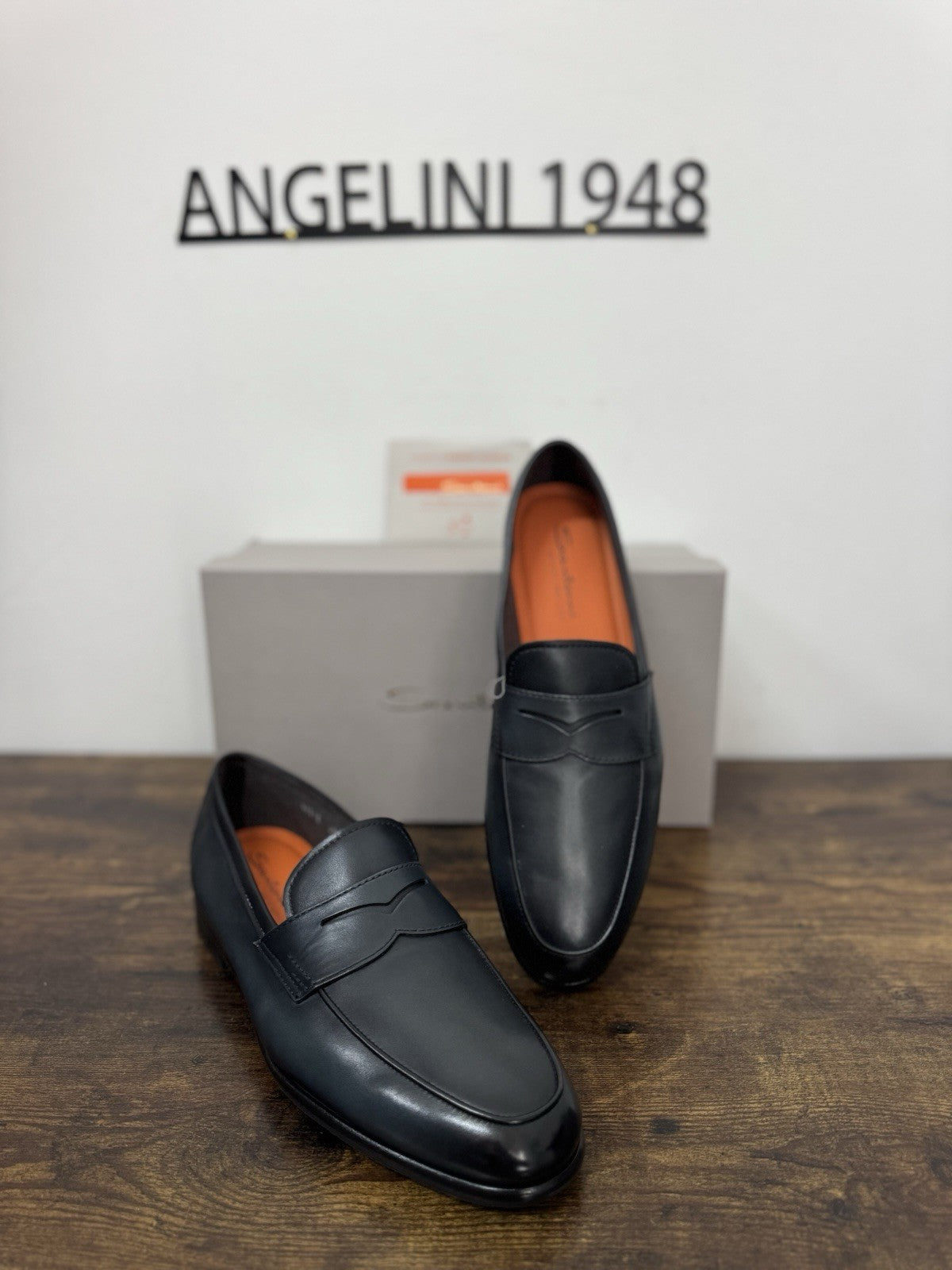 Santoni Mocassino Goodyear   Pelle Blu     Luxury Santoni Uomo 43