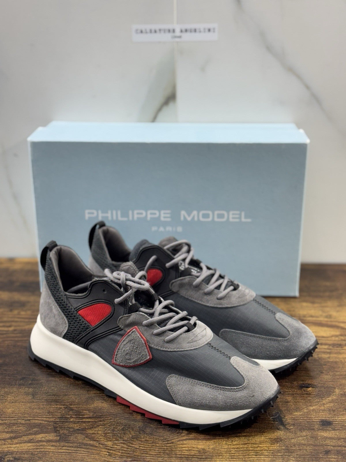 Philippe Model  Royale  Sneaker Pelle Grey   Casual Uomo 43