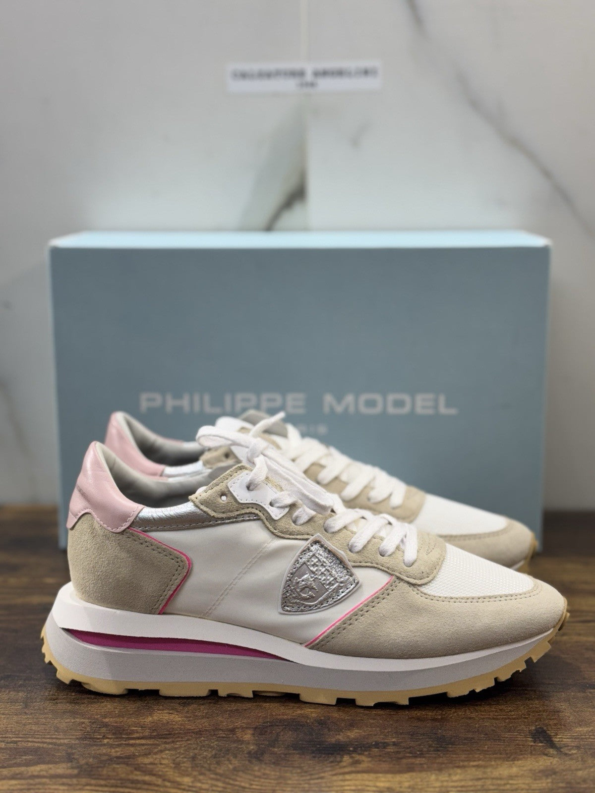 Philippe Model Paris Tropez   Sneaker Pelle Bianca   Donna 38