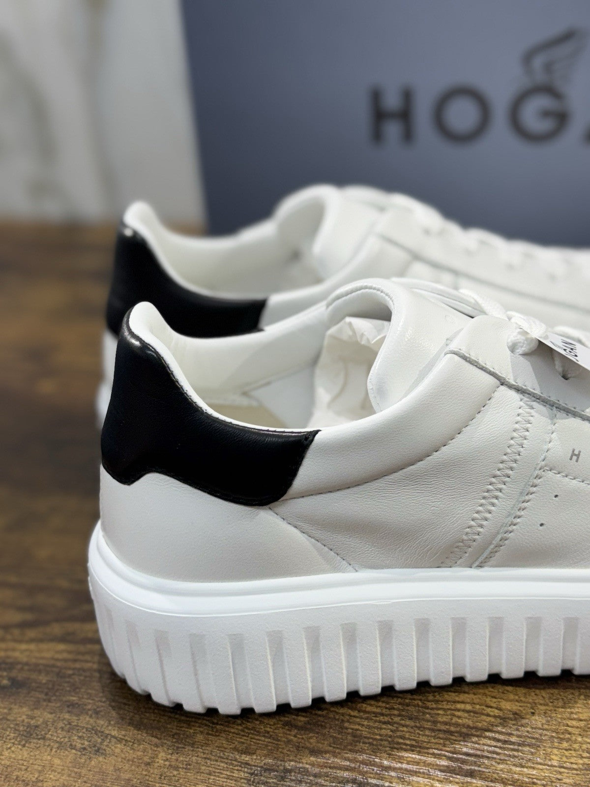 Hogan H-stripes New H Band Pelle Bianca Memory Foam Scarpa Hogan Uomo 42