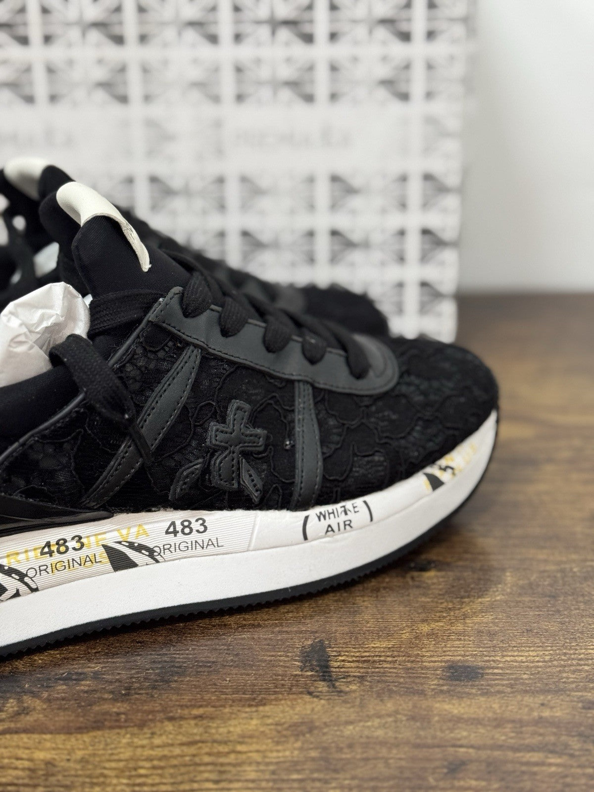Premiata Sneaker Liz Nero Tessuto E  Pelle    Casual Premiata Scarpa Donna 36