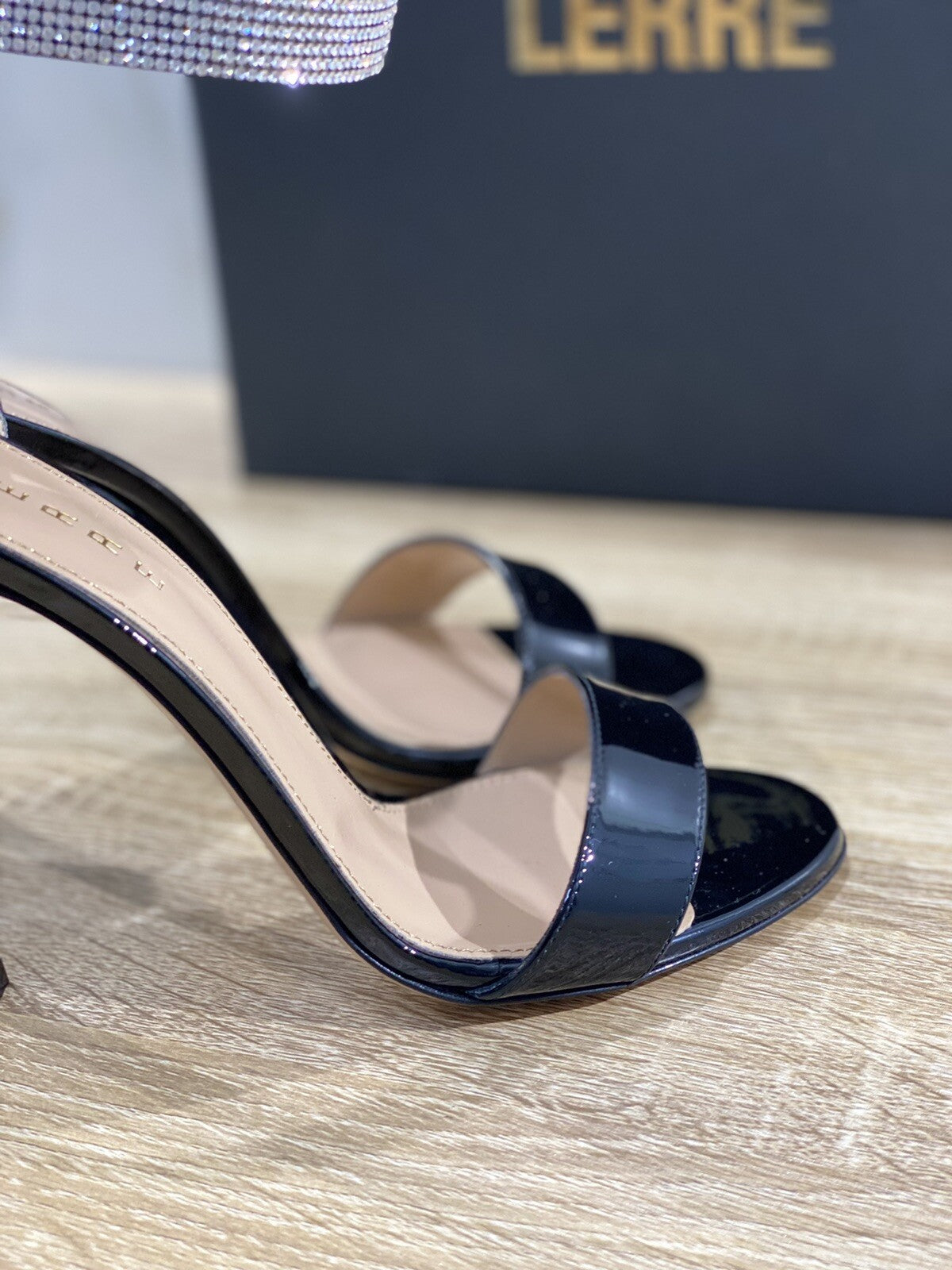 Lerre Sandalo Donna 201LR Luxury Woman Sandal Nero  37.5